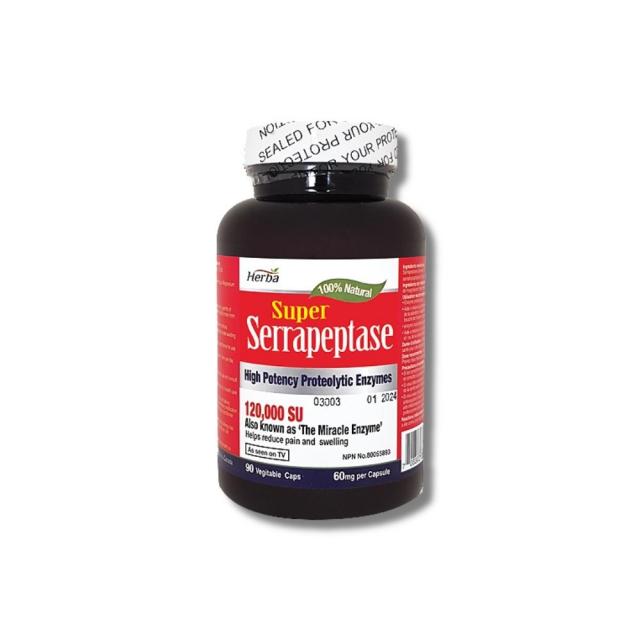 허바 캐나다 세라펩타제 농도 함유 비염 콧물 코감기 보건성 승인 제품 3개월분 90정, 1병