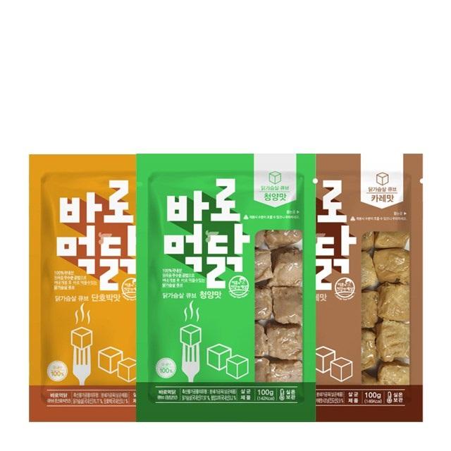 이훈의건강한세상 실온보관 닭가슴살 바로먹닭 큐브 3종혼합, 100g, 30팩