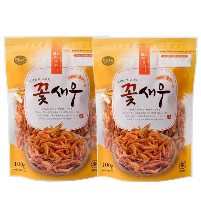 바다소리 연휴특가 자연건조 꽃새우(100g), 2봉, 100g