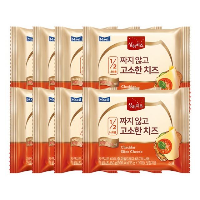 상하치즈 매일 짜지않고 고소한 치즈, 80매입, 180g