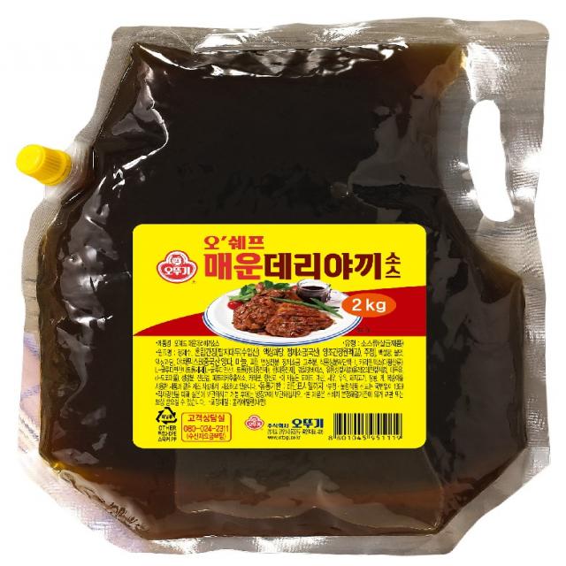 오뚜기 오쉐프 매운데리야끼 소스 2kg 1개