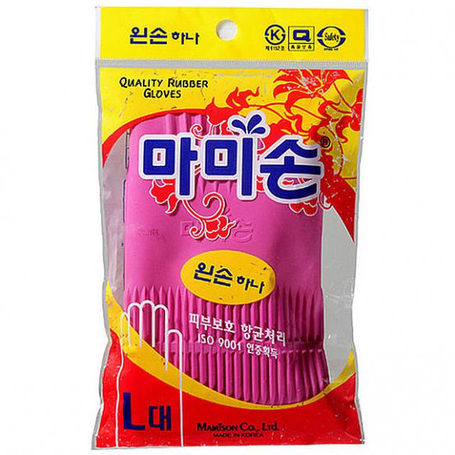 마미손 고무장갑 왼손만하나, 단일색상, 4개