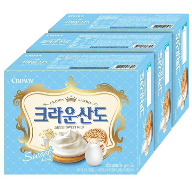 크라운산도 스윗밀크, 161g, 3개