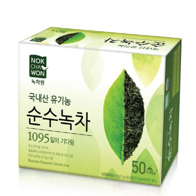 녹차원 유기농 순수녹차 1.2g 50개