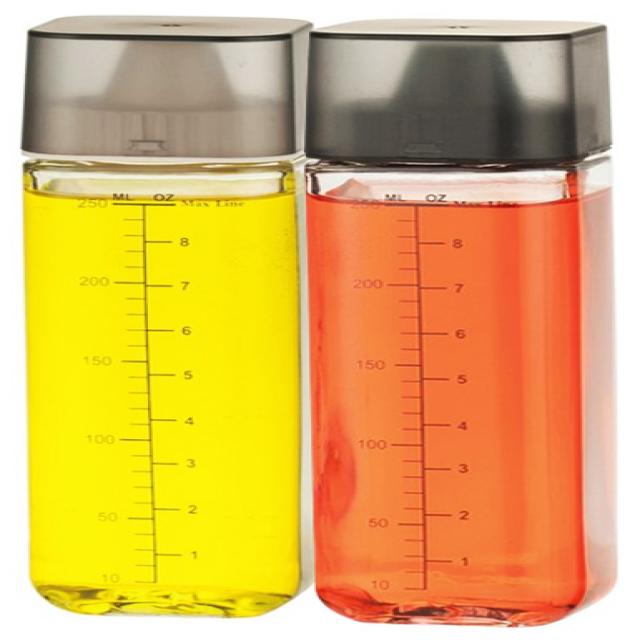 시노글라스 사각 실리콘 오일병 2P, 250ml, 1세트
