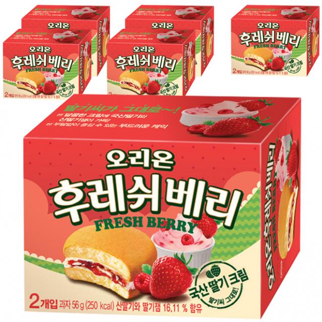 오리온 후레쉬 베리 56g 6개