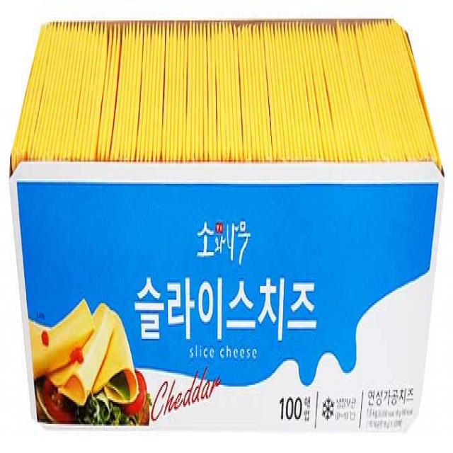 소와나무 슬라이스치즈, 18g, 100매입