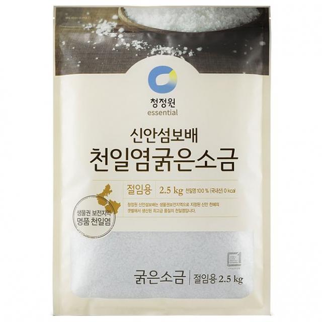 청정원 신안섬보배 천일염굵은소금 2.5kg 1