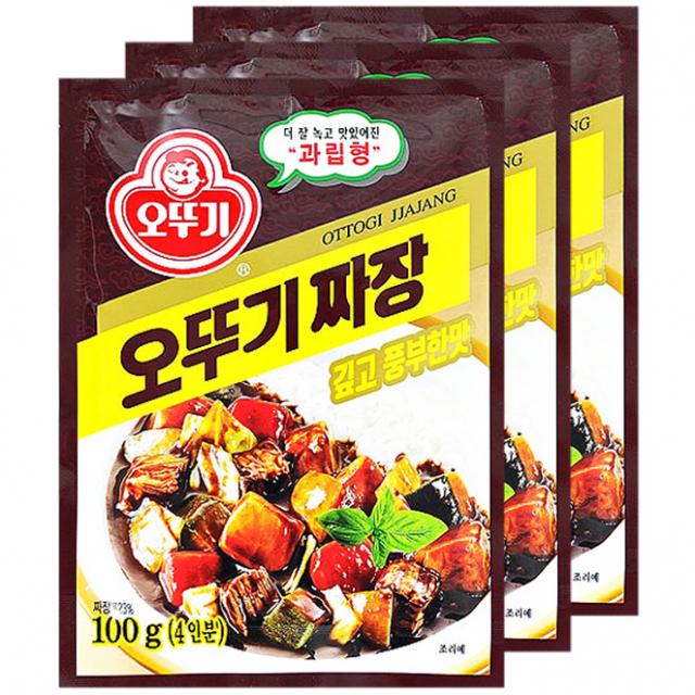 오뚜기 짜장 깊고 풍부한맛 과립형 100g 3개