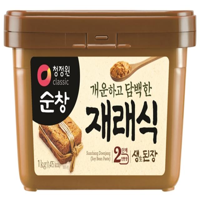 청정원순창 개운하고 담백한 재래식 생된장, 1kg, 1개