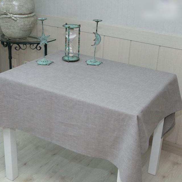 나산데코 웰빙린넨 테이블커버, R06 볕에탄 빛깔 tan, 180 x 130 cm