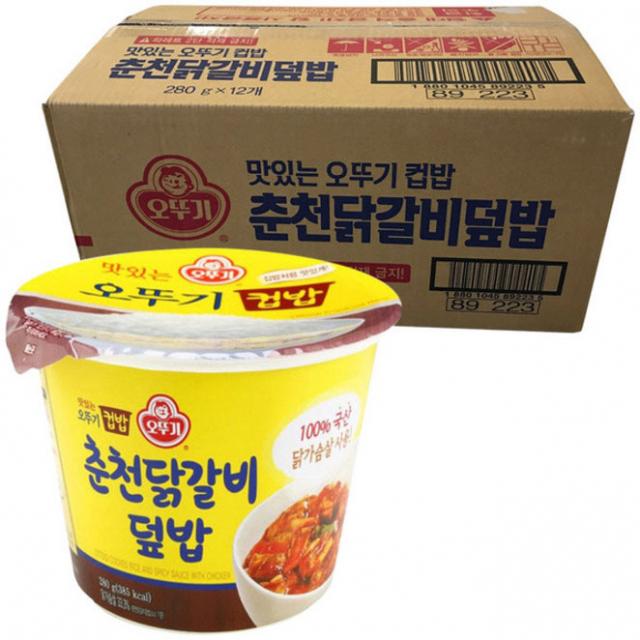 오뚜기 맛있는 컵밥 춘천닭갈비덮밥 280g 12개