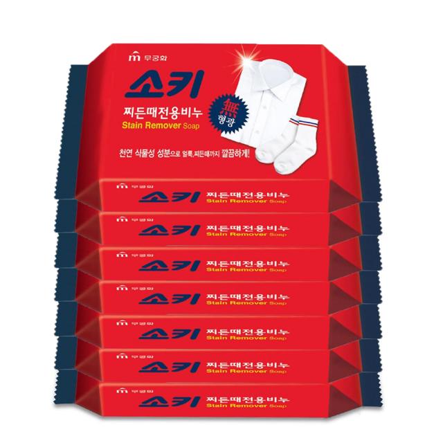무궁화 소키 찌든때 전용 세탁비누 150g 7개