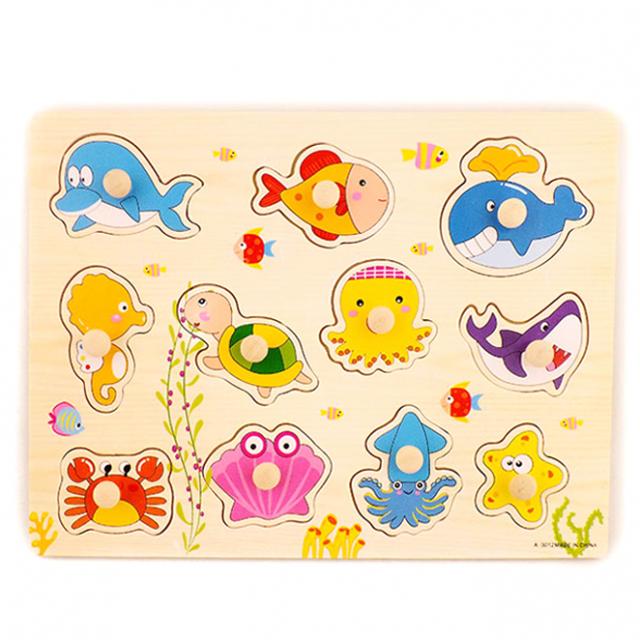 가베가족 바른손잡이 퍼즐 바다 3세이상