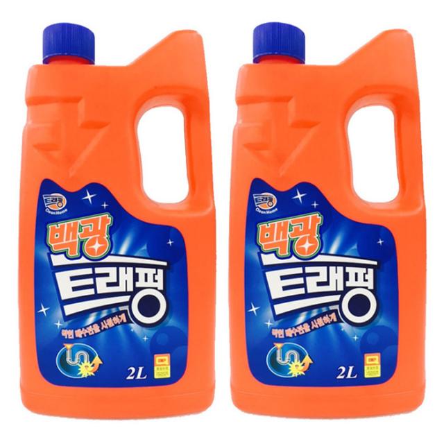 백광 트래펑 배수구세정제, 2L, 2개