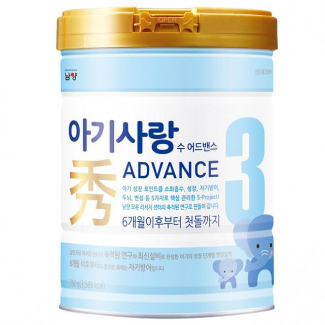 남양유업 아기사랑 수 어드밴스 분유 3단계, 750g, 1개