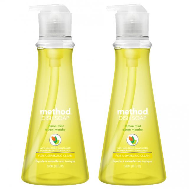 메소드 왕뽀득 주방세제 레몬민트향, 532ml, 2개입