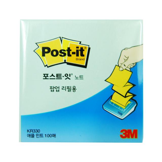 3m 팝업 디스펜서용 리필 100장 애플민트
