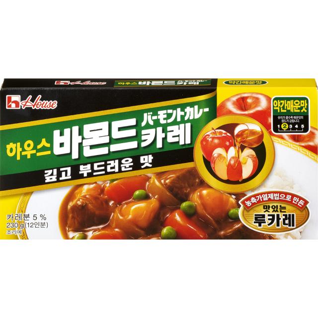 하우스 바몬드 카레 약간매운맛, 230g, 1개