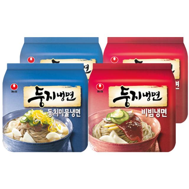 농심 둥지 비빔냉면 162g 4p x 2팩 + 둥지 동치미 물냉면 161g 4p x 2팩, 1세트