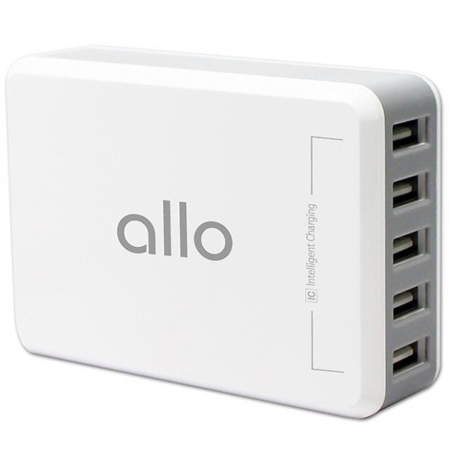 알로코리아 멀티충전기 스마트IC 5포트 allo UC301, 화이트, 1개
