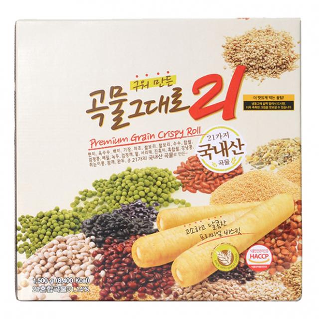 구워만든 곡물 그대로 21 크리스피 롤 1500g 1개
