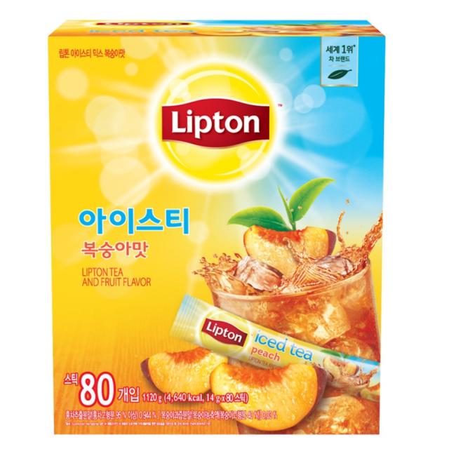 립톤 아이스티믹스 복숭아맛, 14g, 80개