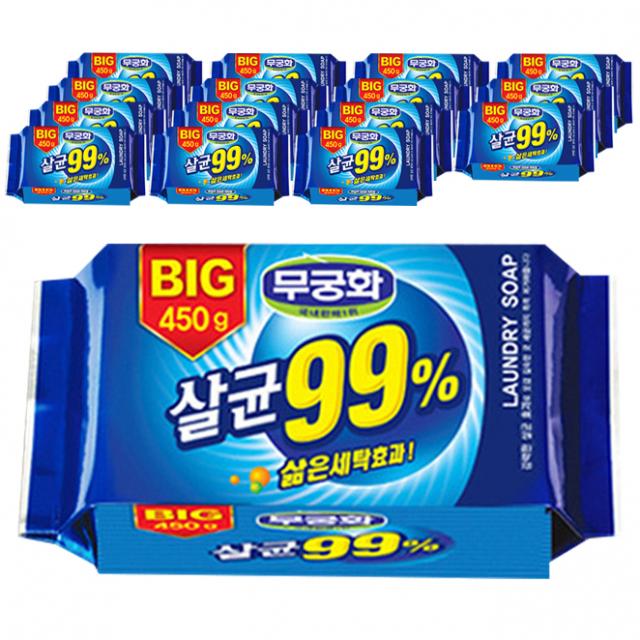 무궁화 Big 살균 99% 비누 450g 16개입