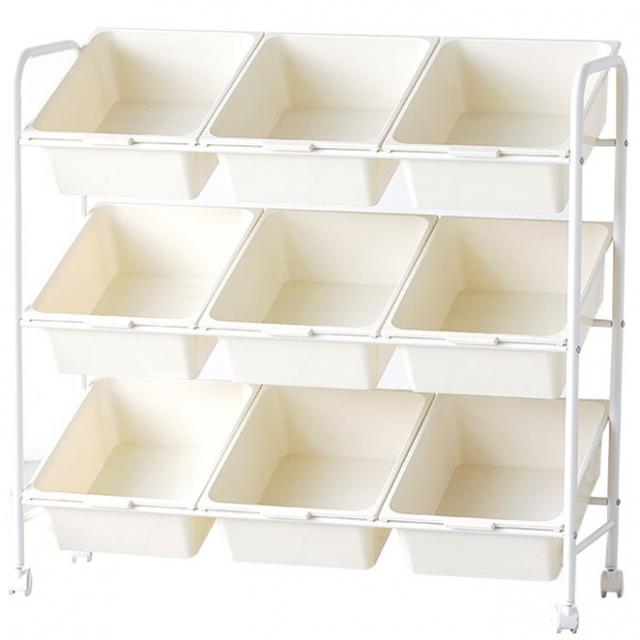 하우스레시피 밀크 오픈 트롤리 트리플 와이드 3단, 화이트