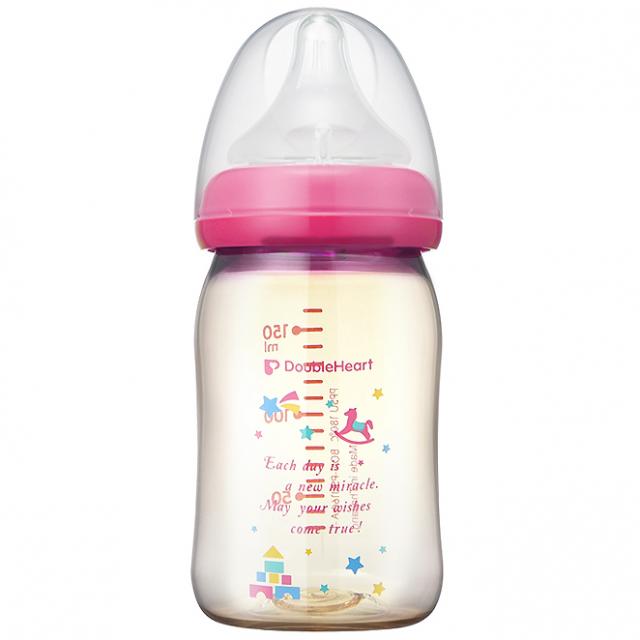더블하트 소프트터치 모유실감 PPSU 토이 젖병 160ml, S(0개월이상), 투명