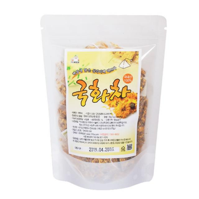 백장생 국화삼각티백차, 1g, 30개