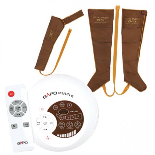 가포 멀티 5 공기압 다리마사지기 본체+리모콘+다리커프+팔커프 세트 발마사지기 리모콘포함 Br 4종 1세트