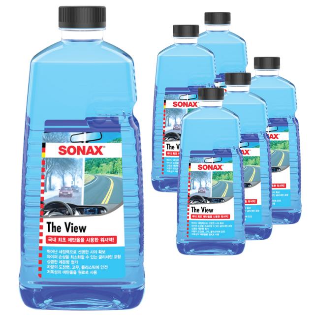소낙스 더 뷰 에탄올 워셔액, 2L, 6개입