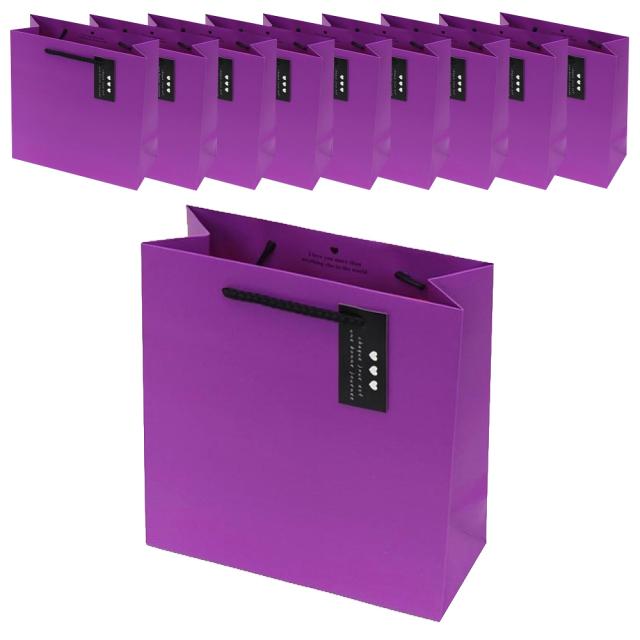 포포팬시 컬러팝 쇼핑백 10개입, 보라