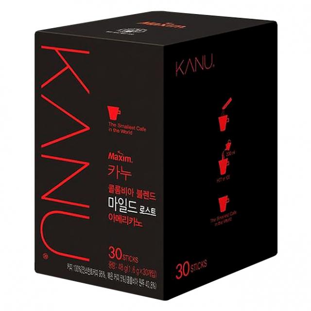 카누 콜롬비아 블랜드 마일드로스트 아메리카노 원두커피믹스, 1.6g, 30개