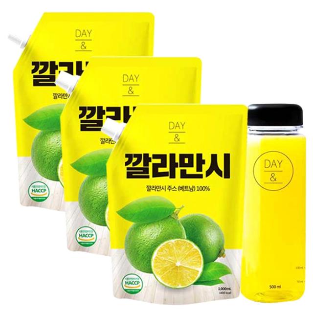 데이앤 깔라만시 원액 + 보틀 1000ml 3팩