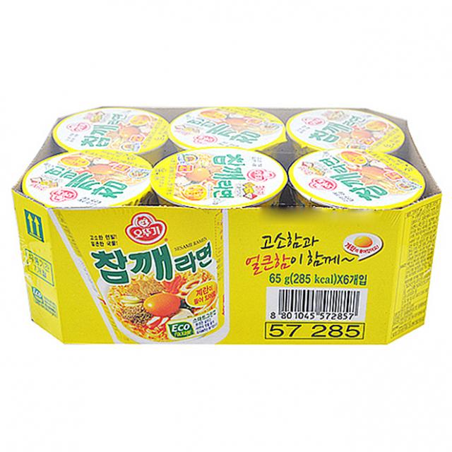 오뚜기 참깨라면 소컵 65g 6개