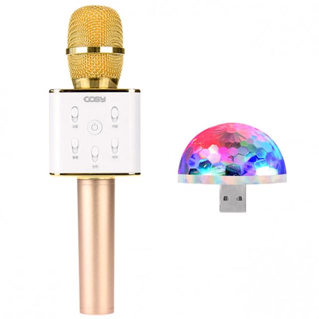 코시 블랑 블루투스 마이크 + 휴대용 Usb 미러볼 마이크 Sp3236mkbt 미러볼 Ll3198ub 골드