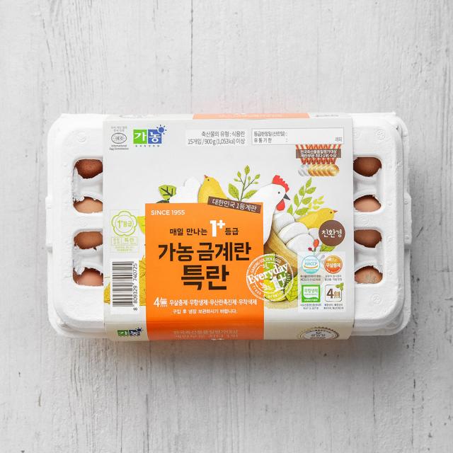 가농 금계란 매일 만나는 1+등급 특란 15구, 900g, 1개