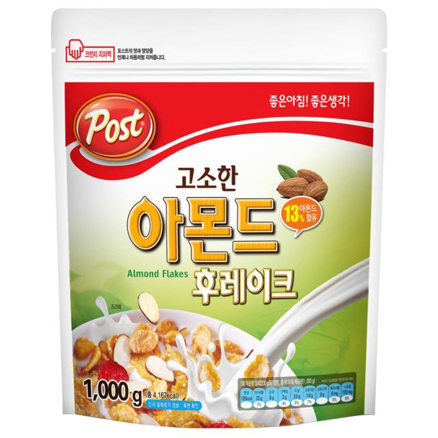 포스트 고소한 아몬드 후레이크 시리얼 1000g 1개