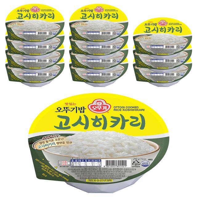 맛있는 오뚜기밥 고시히카리 210g 12개