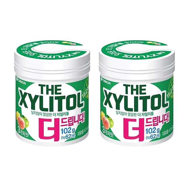 오리온 더자일리톨 츄잉껌, 102g, 2개