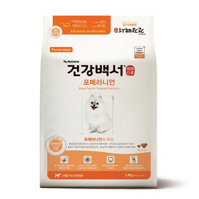 카길 건강백서 전연령 포메라니언 반려견 사료 3.9kg 1개