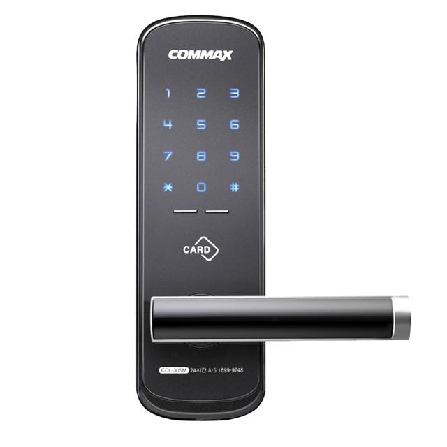코맥스 무타공 번호키 디지털도어락 Cdl 305m + 카드키 3p