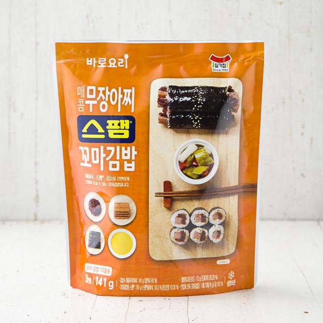 일가집 바로요리 매콤무스팸꼬마김밥 세트, 141g, 1개