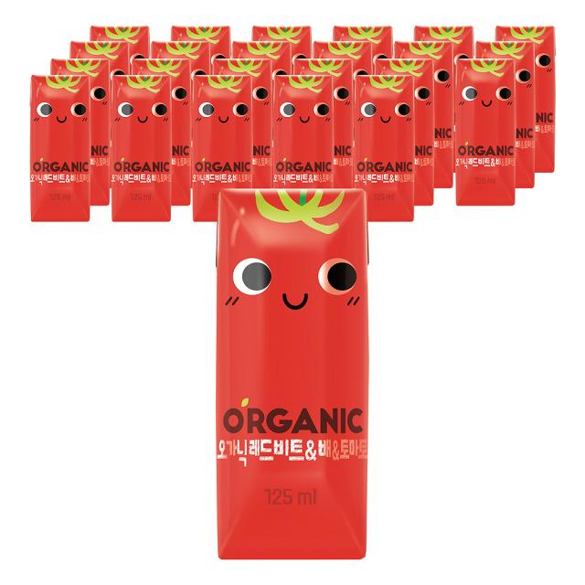 오가닉 레드비트&배&토마토 야채혼합주스 125ml 24개입