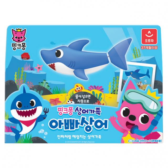핑크퐁 진짜처럼 헤엄치는 상어가족 아빠상어 혼합 색상