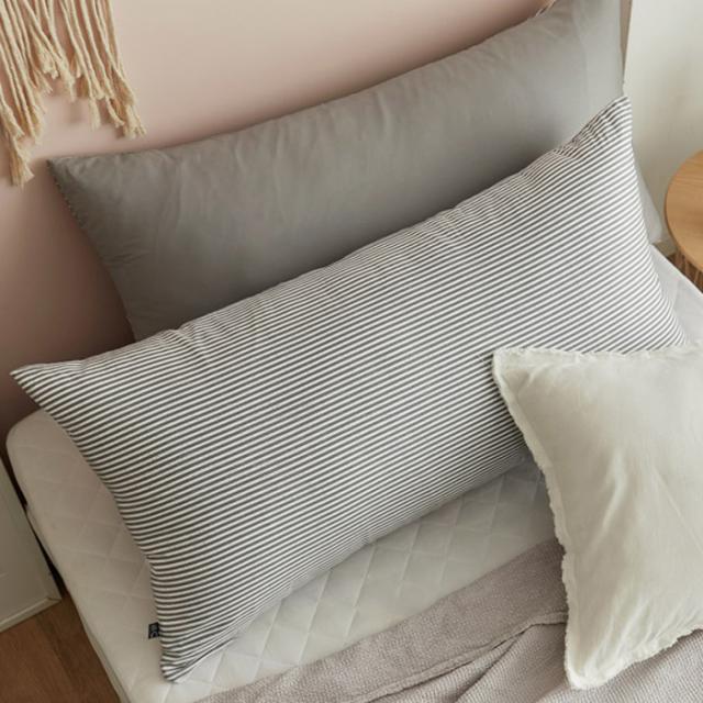 쉬즈홈 애쉬 순면 등쿠션 솜포함, 그레이