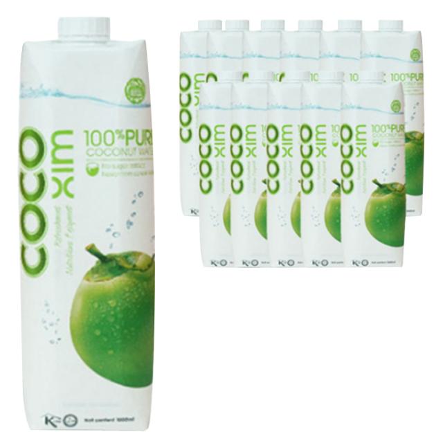 코코씸 100프로 퓨어 코코넛워터, 1L, 12개입