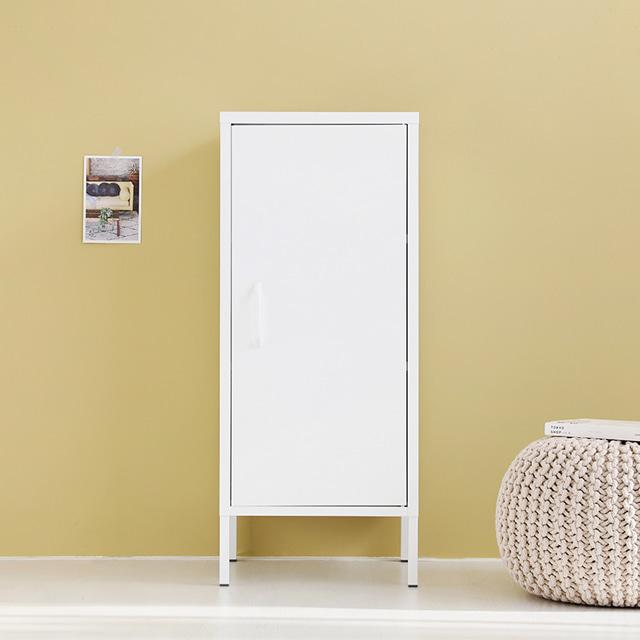 마켓비 MKB 캐비넷 모던세로중 1문 수납장 4251015, 화이트